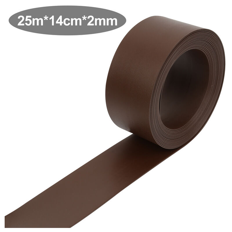 Tolletour - Bordure de jardin en pe Bordurette de jardin flexible Bordure de pelouse 2mm pavé marron 2500x14x0.2cm