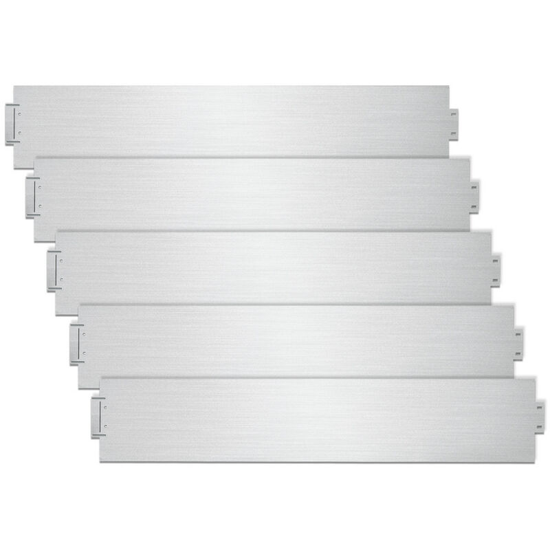 Einfeben Bordure de gazon Bordure de chemin Bordure métallique Bordure de parterre Galvanisé Palissade 100x18cm 15m