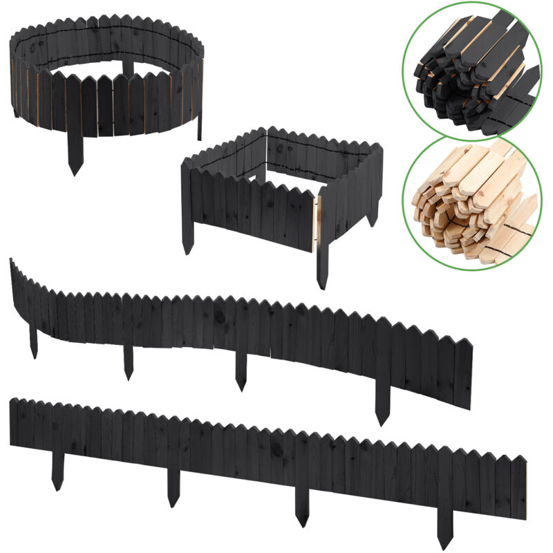 Tolletour - Bordures de jardin en bardage bois Bordure de tonte 200101.5cm Anthracite