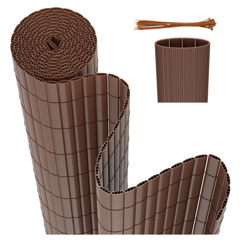 Tolletour - Hengda Canisse en pvc à double face. Brise Vue pour Jardin. Balcon et Terrasse. Occultant Clôture 90 x 300 cm. Résistant aux Intempéries.