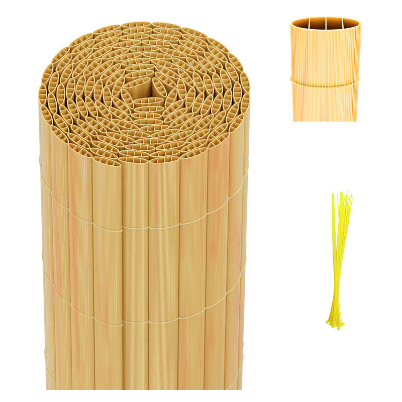 Canisse en PVCBrise-vue en pvc Clôture d'intimité Protection de Visibilité Résistant uv et aux intempériesBambou 120x500cm - Tolletour
