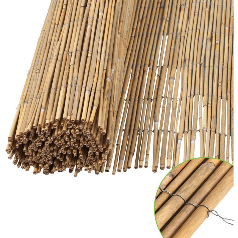 Canisse en roseau 3 m 1,8 x 3 m brise-vue Protection contre le vent Écran d'intimité - Tolletour