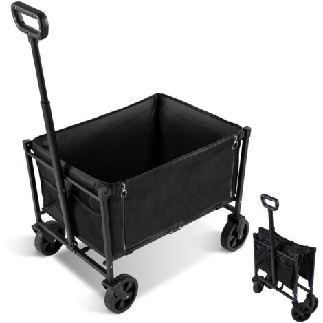TolleTour Carrello da trasporto pieghevole Carrello da giardino pieghevole – carico 80 kg – per il trasporto di merci, attrezzi, fuoristrada, spiaggia, natura