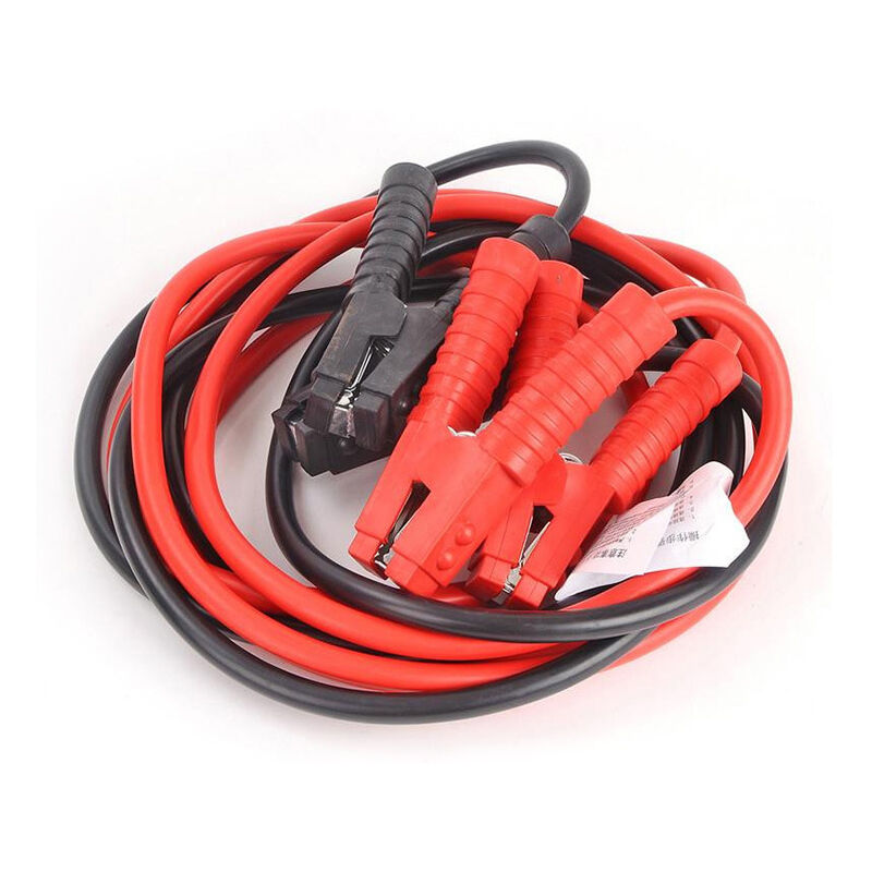 Câble de démarrage 2x4m pour voiture 12V 500 amp pour poids lourds et véhicules de tourisme - Noir, rouge - Tolletour