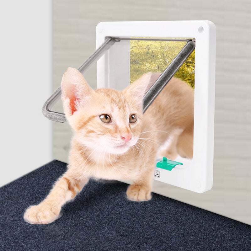 Chatière chatière chatière 4 positions chatière chatière avec système de verrouillage 4 positions chats - Tolletour