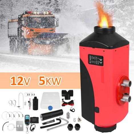 Chauffage Vehicule Diesel 12V 5KW LCD Monitor Air Fuel Heater Chauffage  d'appoint pour Car Truck Bus Boats Trailer