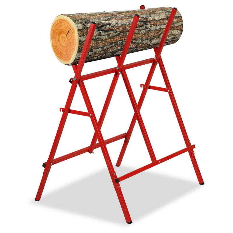 Chevalet de sciage Haute qualité Chevalet à bûches Chevalet de tronçonnage Pliable 73x13x105cm - Tolletour