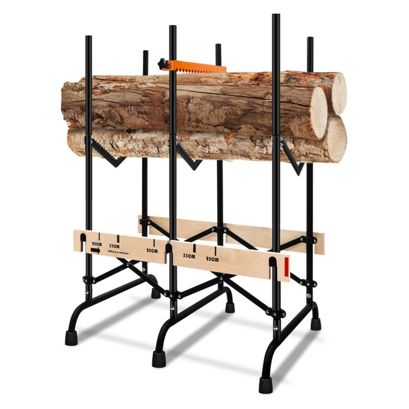 Chevalet de Tronçonnage Pliable, Chevalet de sciage, Tréteau de sciage - Noir - Tolletour