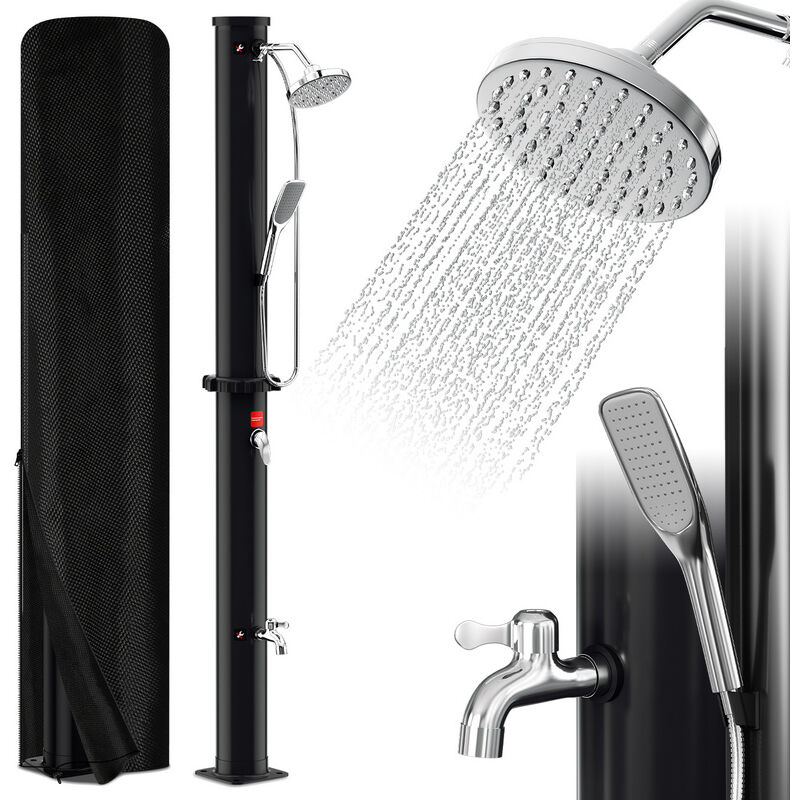 Douche solaire d'extérieur Douche Solaire pour Piscine Douche Solaire de Jardin 20L Avec housse de protection et douchette - Tolletour