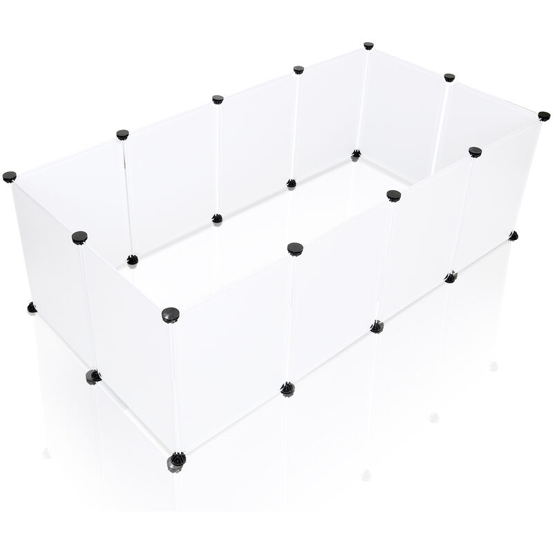 Hengda Enclos Cages pour petits animaux diy Parc pour lapins Enclos blanc pour chiots Clapier pour hamsters