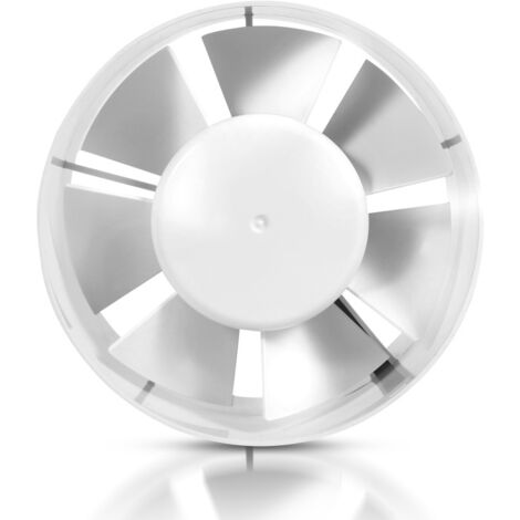 TolleTour Estrattore d'aria silenzioso da 100 mm, ventilatore da condotto a basso consumo energetico da 12 W per ventilare i residui