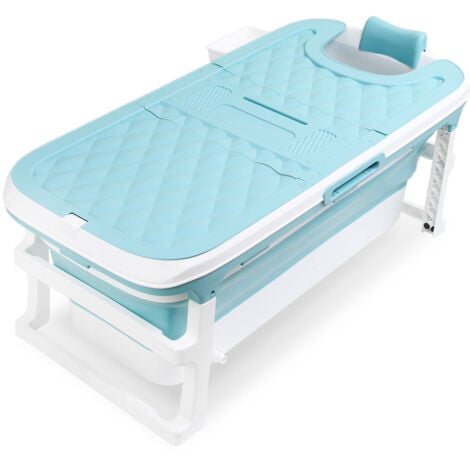 TolleTour Faltbare Badewanne für Erwachsene.Kinder Kunststoff-Badewanne mit Abnehmbarem Bezug Wasserwanne 149cm