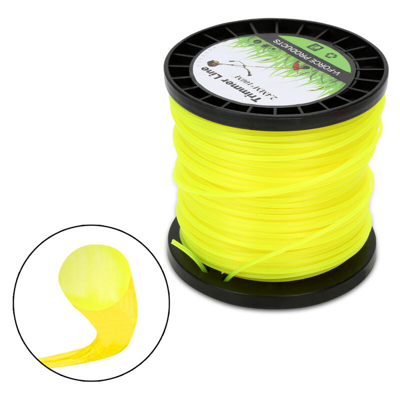 Fil de coupe 100M Fil de tonte pour débroussailleuse Nylon Roll Trimmer Jaune Rond 2.4mm - Tolletour