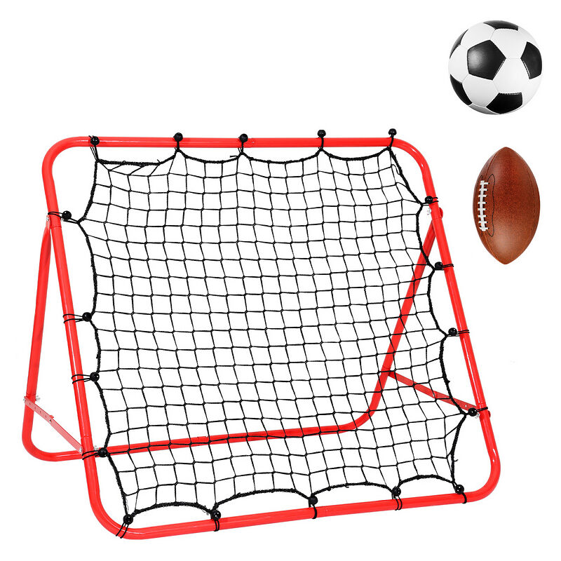 Tolletour - Filet de rebond de football pliable Rebounder de football réglable Kickback Entraînement au football 103 x 100 cm
