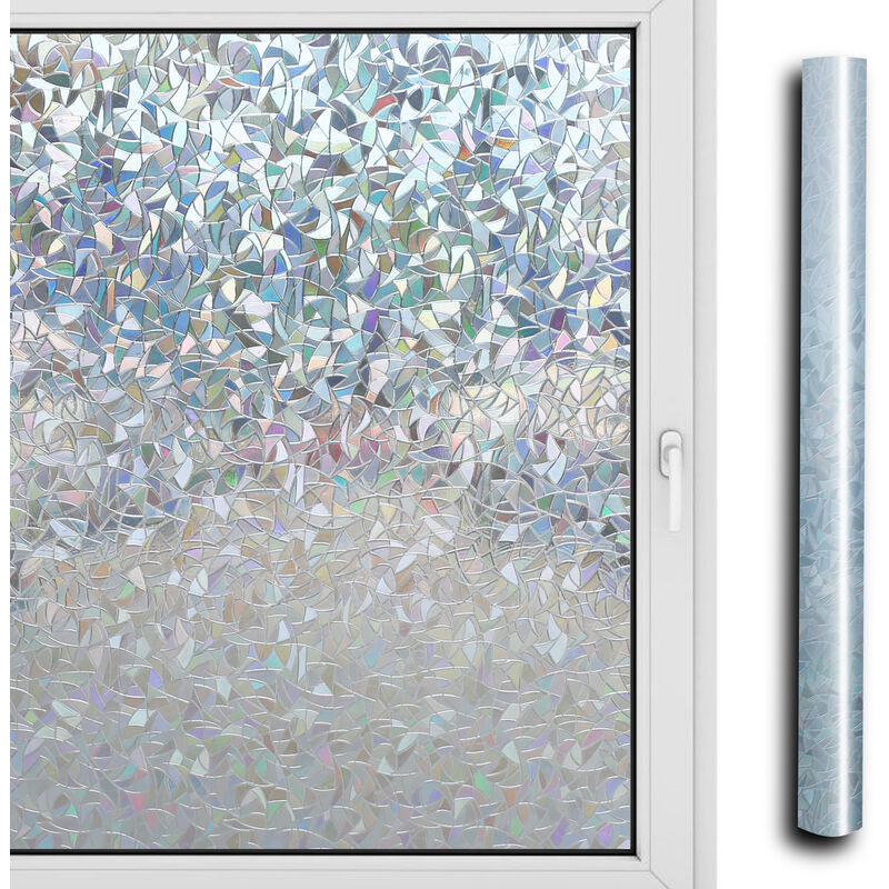 Hengda Film de fenêtre Films pour Vitres Film Électrostatique Film Décoratif de Fenêtre Film Occultant de Vitre Blocage des uv Échelle 90x200cm