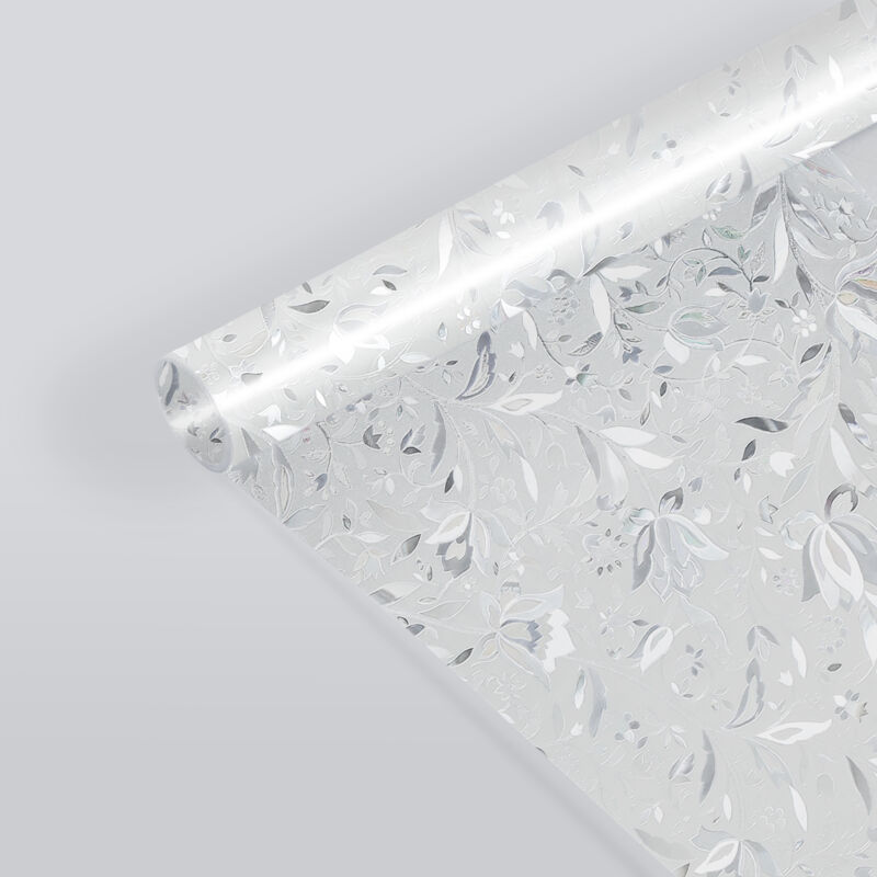 TolleTour Film Fenêtre Anti-UV 90x200cm 3D Electrostatique Film Vitrage Non Adhesif Confidentialité Vitre Decoratif pour Maison Bureau Fleur