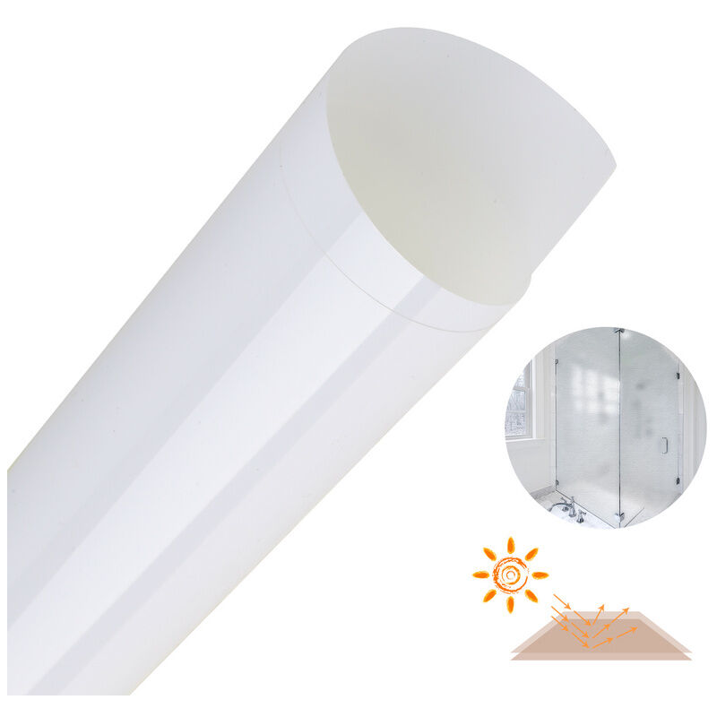 Film pour vitrage de fenêtre Miroir Effet Anti Chaleur Protection solaire Anti uv Blanc.45x200CM - Tolletour