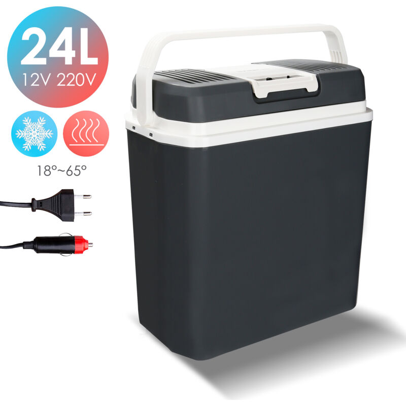 Tolletour - Glacière électrique Mini- 230 V/12 v pour camping avec voiture refroidit et réchauffe Portable Voiture Camping 24L