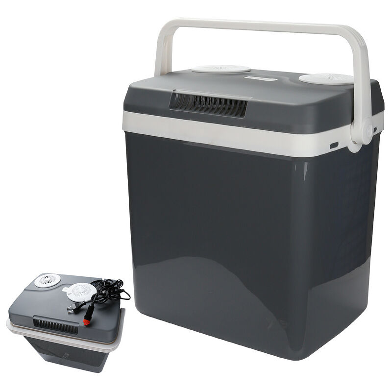 Tolletour - Glacière électrique 32L portable thermoélectrique a++ 12V 230V maintien froid & chaud Voiture et Camping noir