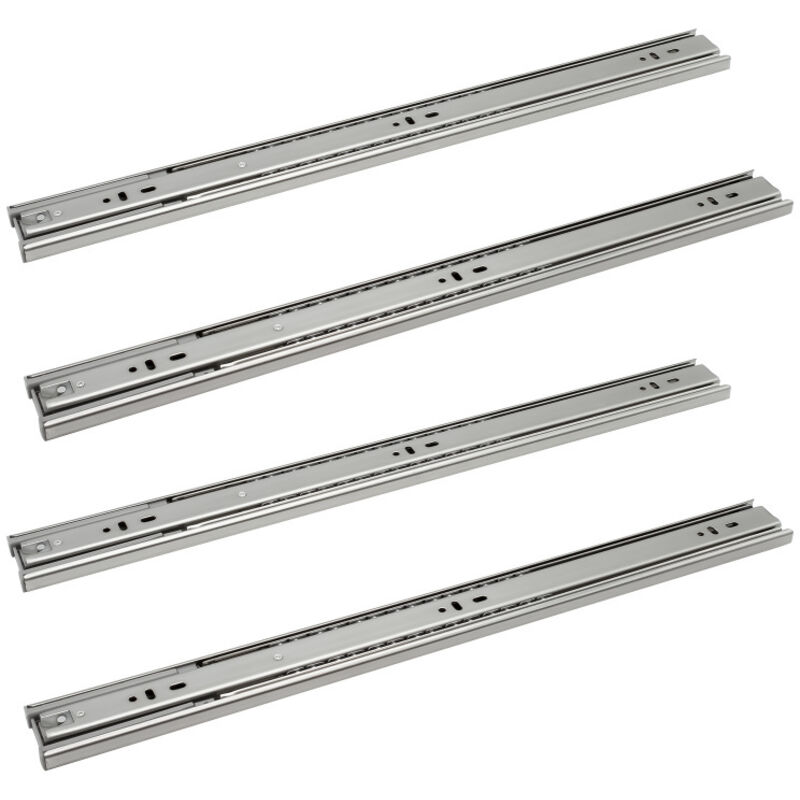 Glissières de tiroir 45mm Coulisse à billes pour charges lourdes 250mm 4 pièces - Tolletour