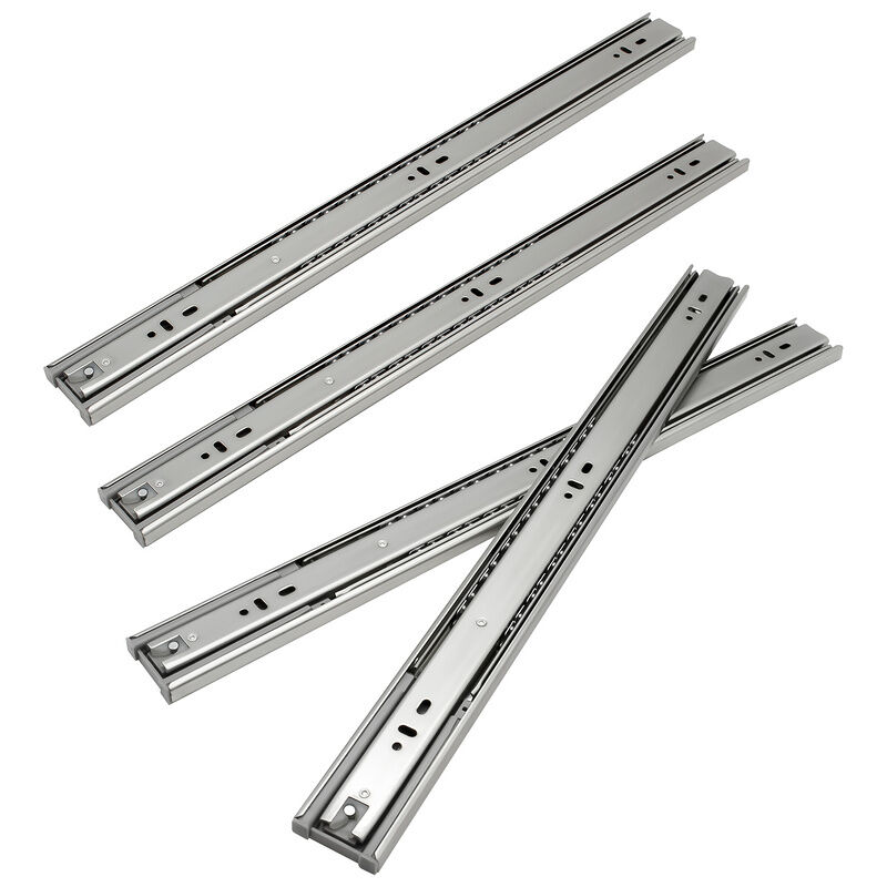 TolleTour Glissières de tiroir Glissières de tiroir avec retour automatique Glissière à sortie totale 45mm 350mm 8 pièces