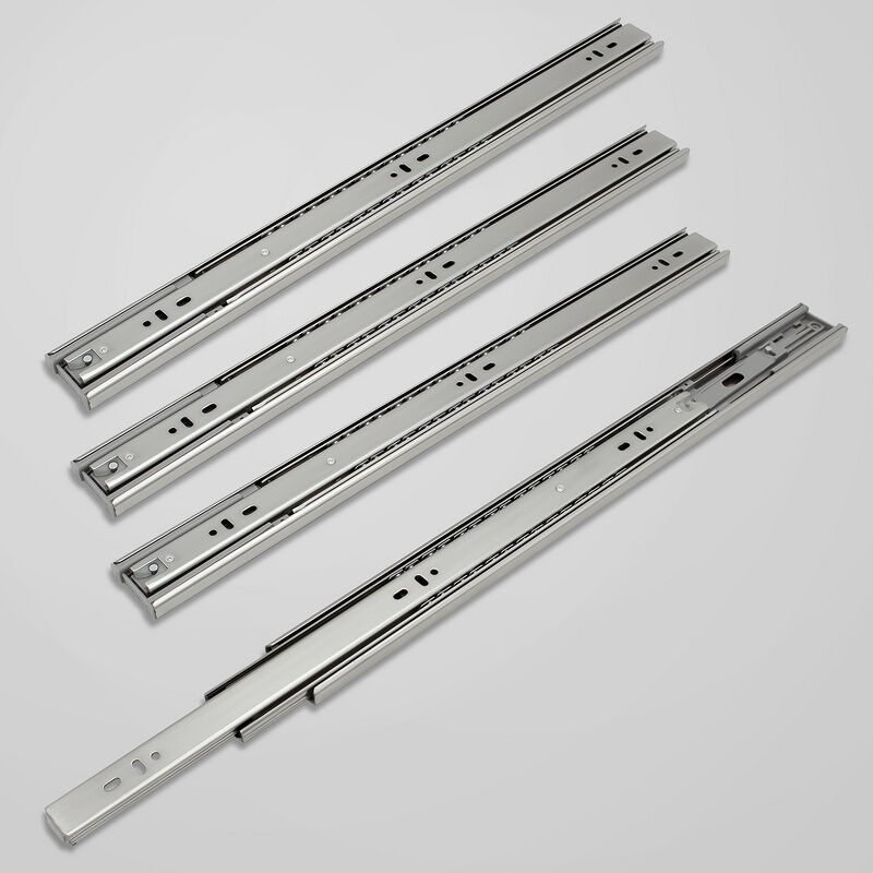 Glissières de tiroirs roulement à billes Coulisse à sortie totale Coulisse pour charges lourdes Coulisse télescopique 45mm 350mm 2 paire - Tolletour
