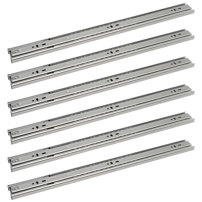 1-10 paire Glissières de tiroirs Meubles. Glissières Pour Tiroirs à Roulement à Billes sortie totale. 35kg/45kg 650mm - Tolletour