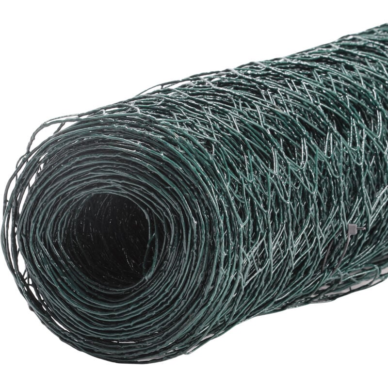 Grillage a poule 10/25m Grillage Clôture Rigide pour Jardin Taille des mailles: 27 mm - 0.5m x 10m - Tolletour