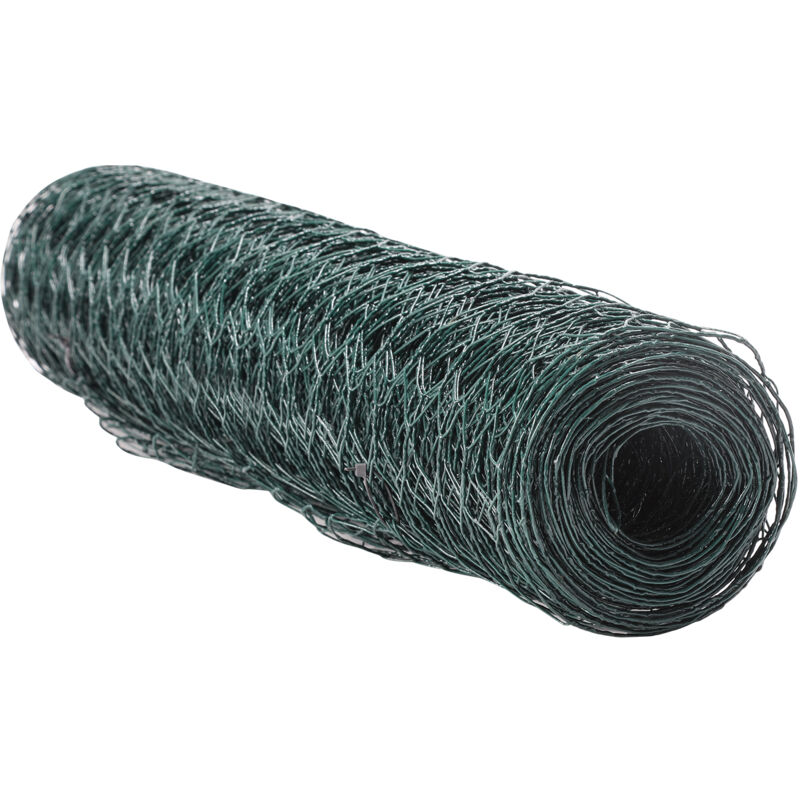 Grillage a poule 10/25m Grillage Clôture Rigide pour Jardin Taille des mailles: 27 mm - 100cm x 10m - Tolletour