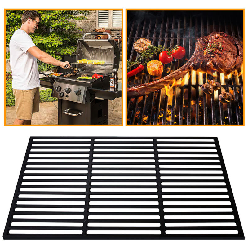 Tolletour - Grille de cuisson en fonte émaillée Grille bbq Carrée Terrasse Jardin 42x28cm