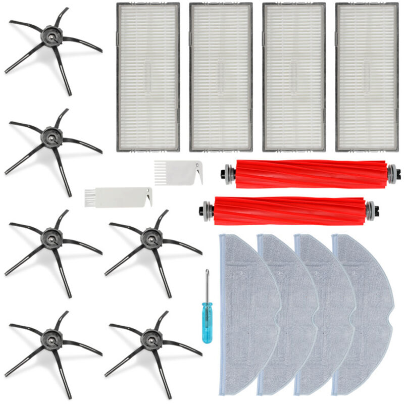 Hengda - swanew 19pcs Kit d'accessoires pour Xiaomi Roborock S7 T7 T7S T7 Plus T7S Plus Pièces de rechange pour aspirateur robot 2 brosse principale
