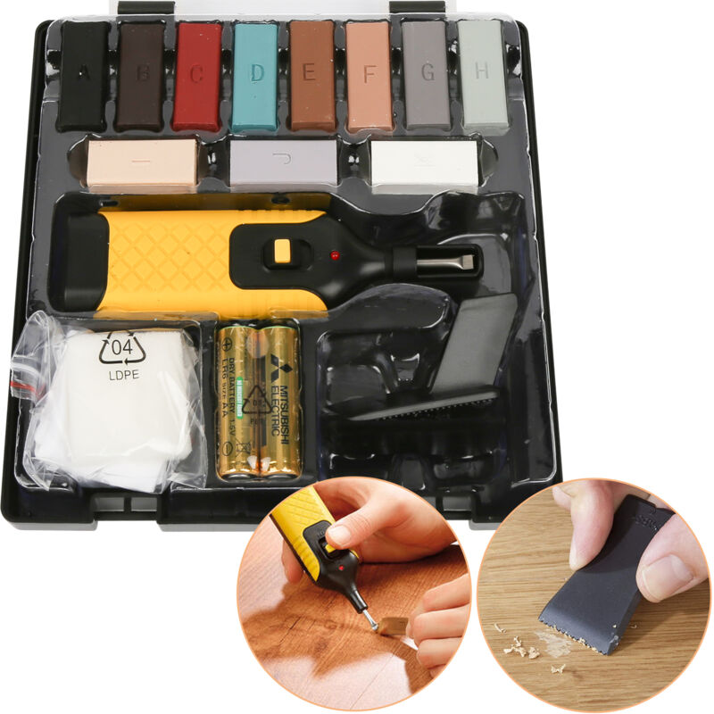 Tolletour - kit de réparation carrelage éliminer en un clin d'œil les imperfections sur les surfaces en céramique sans fil kit de cire à fondre