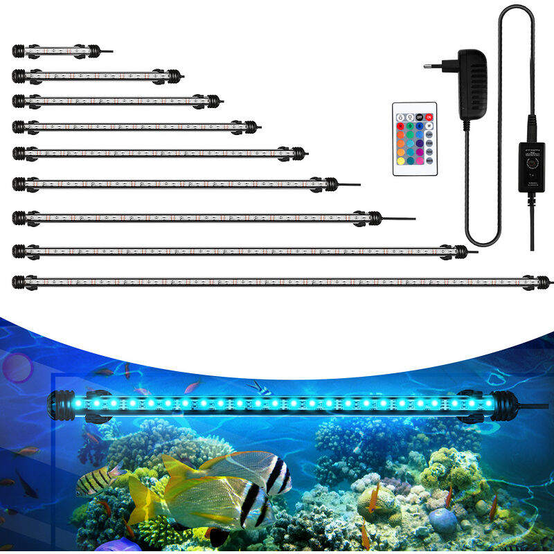 Lampe Aquarium led. rgb avec télécommande sans fil Étanche led Lumière Aquarium D'éclairage. 92cm - Tolletour