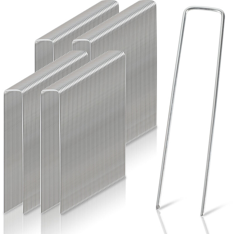 Lot de 50-1000 Piquets de fixation Ø28mm en acier galvanisé pour bâche Toile de Paillage - 200pcs - Tolletour