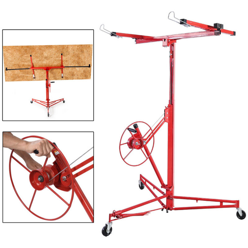 Tolletour - Lève Plaques de Plâtre Aide au Montage Placoplatre Construction à Sec Charge maximum 68 Kg