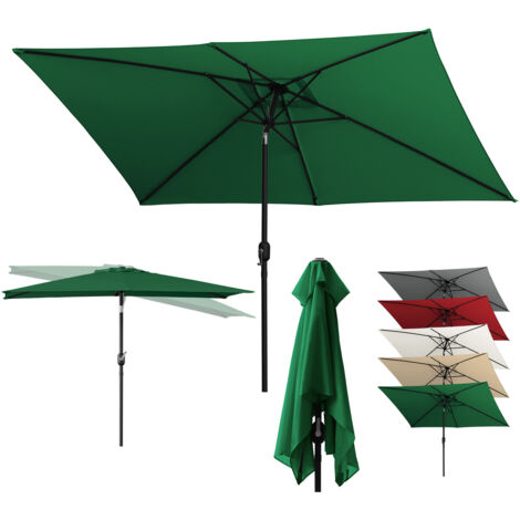TolleTour Ombrellone rettangolare modulare 1,4 × 2,1 m – Ombrellone da balcone da assemblare, verde