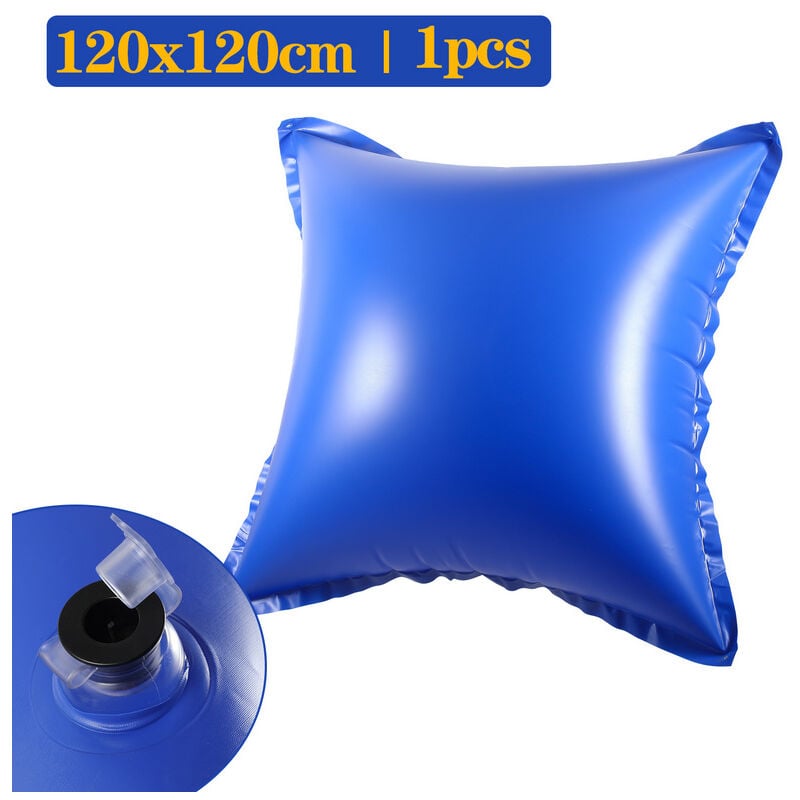 Oreillers gonflables de housse de piscine hors sol, Coussin d'hiver pour bâche de piscine hivernage 122 x 122 x 60 cm 1pcs - Tolletour
