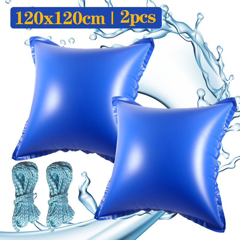 Oreillers gonflables de housse de piscine hors sol 122 x 122 x 60 cm, Coussin d'air pour piscine, Coussin de piscine 2pcs - Tolletour