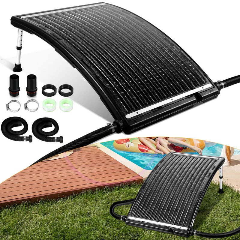 Panneau de chauffage solaire 110 x 65 x 15 cm 10.000L/h réglable 27/35cm raccord pehd résistant chauffage piscine écologique collecteur - Tolletour