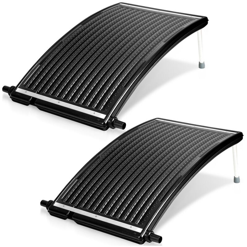 Tolletour - Panneau de chauffage solaire de piscine incurvé 15 L,Ø38 mm,110x65cm,2pcs