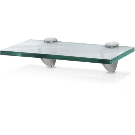 TolleTour Panneau d'étagère Tablette Murale étagère en verre Meuble de rangement Verre Transparent 20 x 10 cm