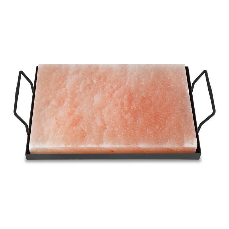 Tolletour - Pierre à sel avec support Pierre à sel pour barbecue xl bbq Set 30x20x3cm Plaque à sel pour repas - Orange