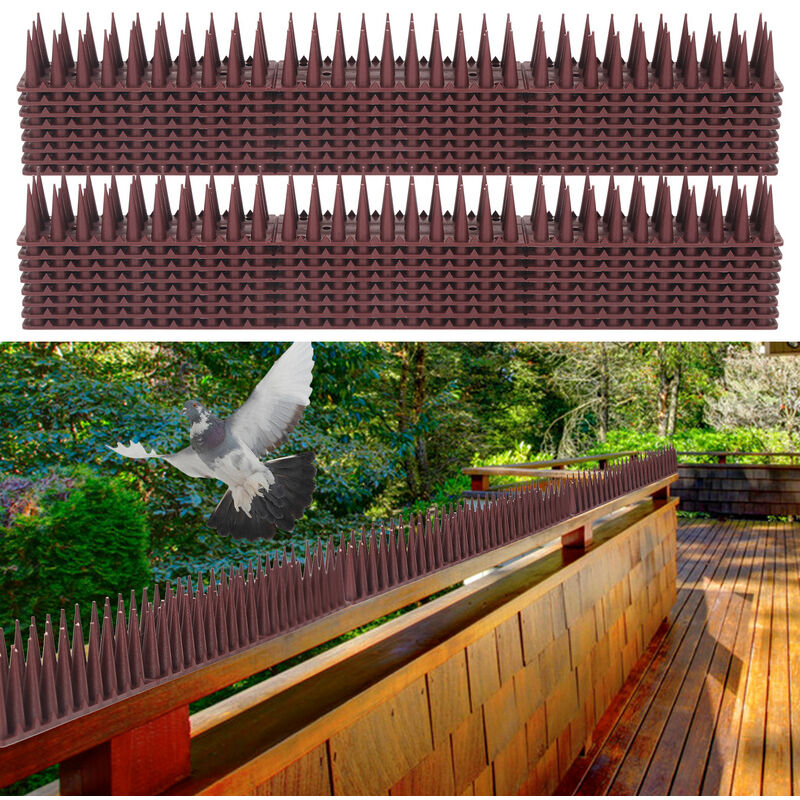 Pigeon Répulsif Oiseau Pointes anti-pigeons, set plastique anti-pigeons pour balcon, répulsif pour pigeons 48pieces - Tolletour