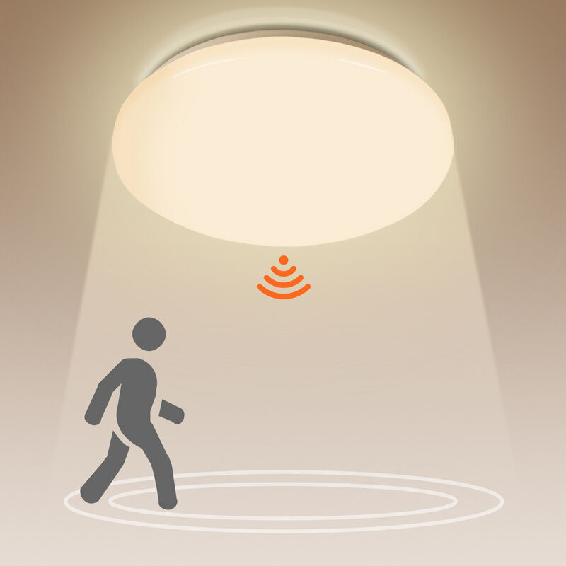 Plafonnier led 12W avec détecteur de mouvement Capteur Économie d'énergie Plafonnier cuisine - Tolletour