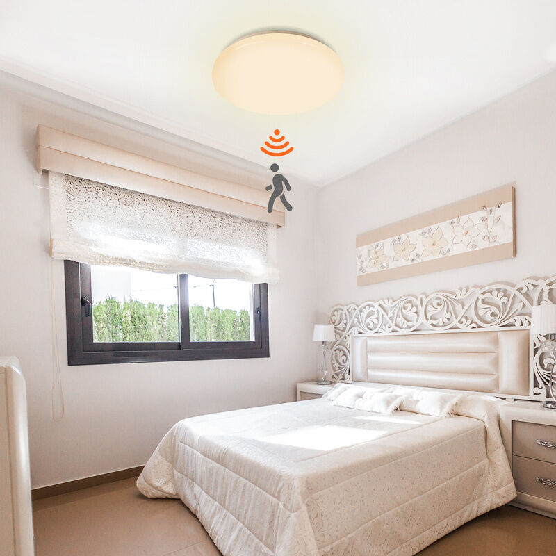 Plafonnier led 12W avec détecteur de mouvement Lampe de plafond pour chambre d'enfant Capteur - Tolletour
