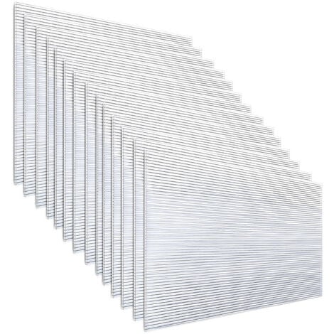 TolleTour Plaque de polycarbonate Plaques à double paroi pour serre 14x Plaques en polycarbone 14x - Transparent