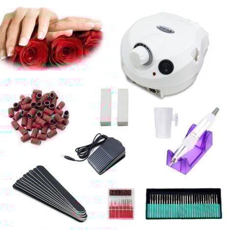 TolleTour Ponceuse à Ongle Electrique.Professionnelle Manucure Pédicure Machine Kit de Drill Manucure pour Domicile ou Salon