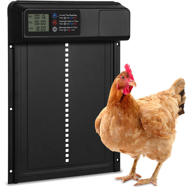 TolleTour Porte automatique solaire pour poulailler avec minuterie, télécommande et ouverture électrique