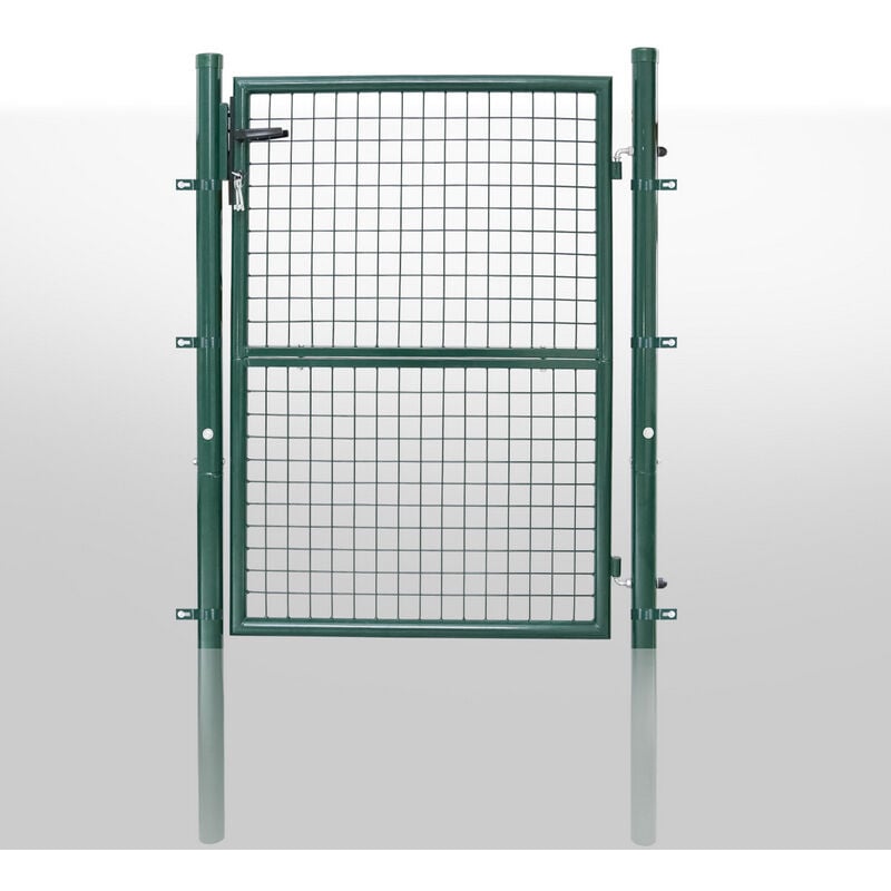 Tolletour - Hengda Portillon de Jardin Grillagé. en Acier Galvanisé. Clôture avec Serrure. Porte 150 x 100cm. Vert