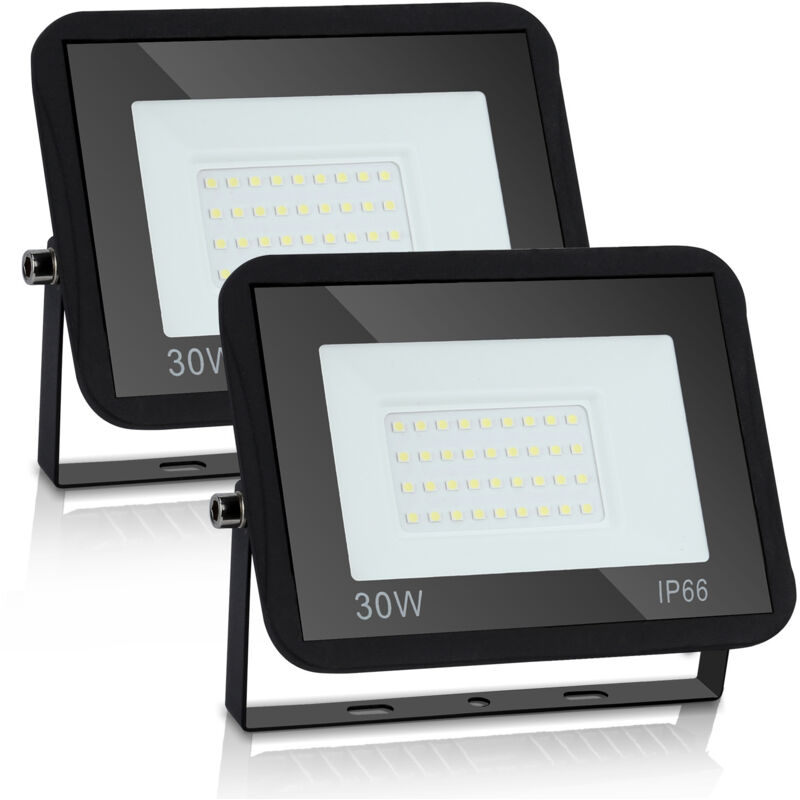 Einfeben 2x Projecteur led 30W Proline Blanc froid Haute Luminosité Radiateur